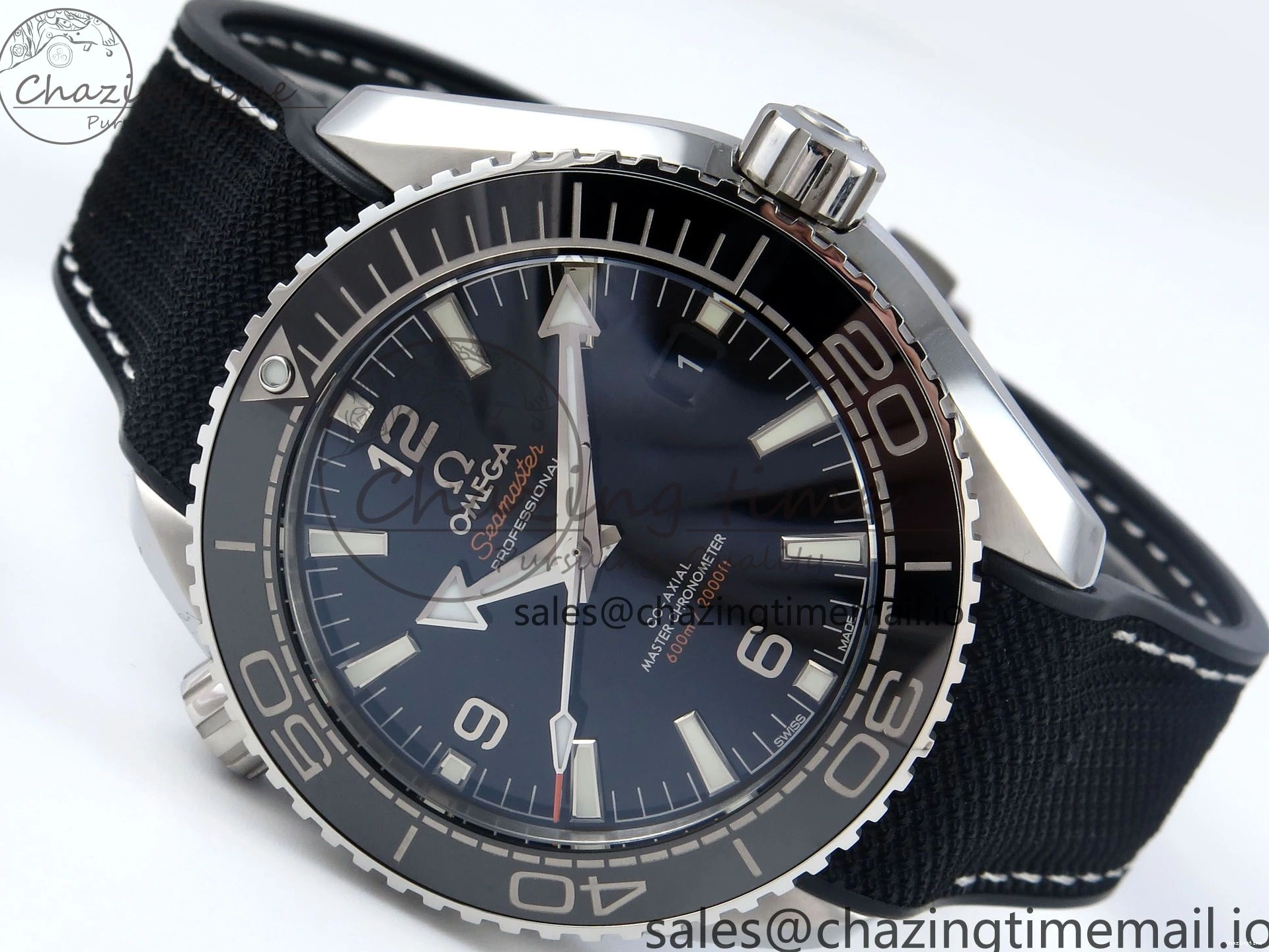 0216 Unisex Seamaster Planet Ocean 600M 43.5mm SS SCF 1:1 Best Edition Black Bezel Black Dial on Black Rubber Strap A8900 Super Clone 7664